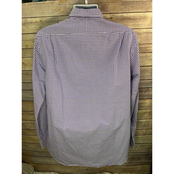 Polo Ralph Lauren Long Sleeve Button-Down Shirt Purple Check Size XL Classic Fit - Picture 3 of 11
